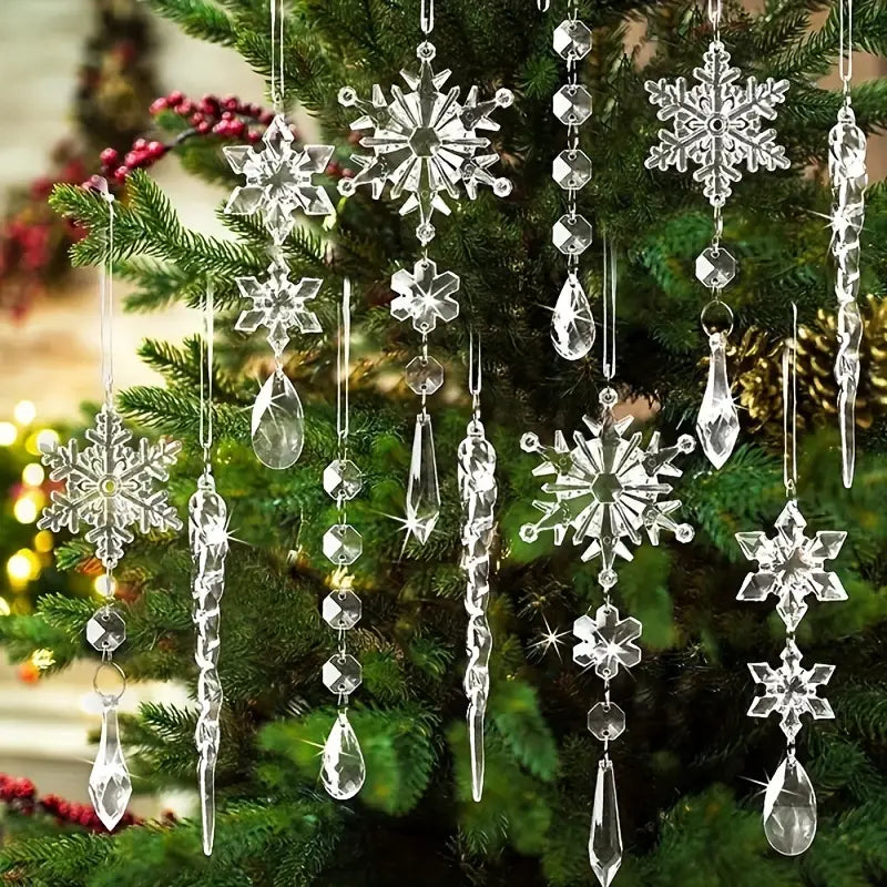 Acrylic Snowflake Simulation Ice Pendants