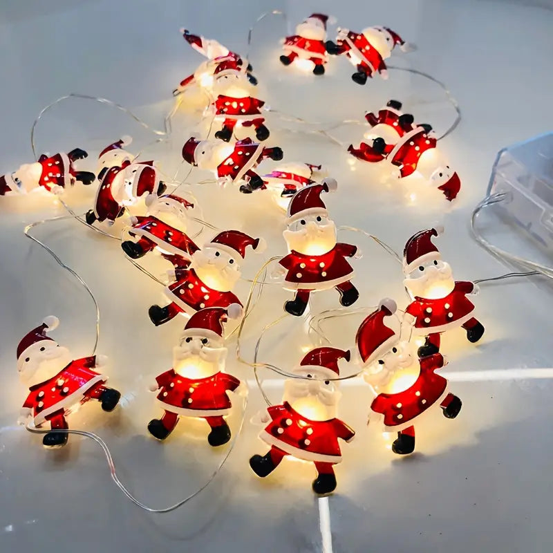 2M 20LED Santa Claus Snowman Elk Garland Lights